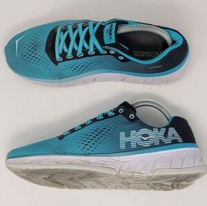HOKA ONE ONE Womens Cavu Running Shoes Athletic Black BlueBird Size 8.5 US EUC